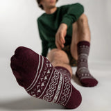 SOKKEN - JACQUARD - BORDEAUX