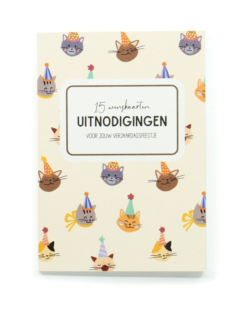 WENSKAARTEN UITNODIGING - THEMA KAT