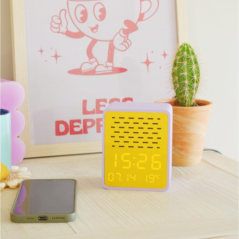 RISE PLAY - SPEAKER + ALARM CLOCK - PURPLE