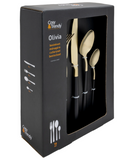 OLIVIA BESTEKSET 16PCS CHAMPAGNE-BLACK