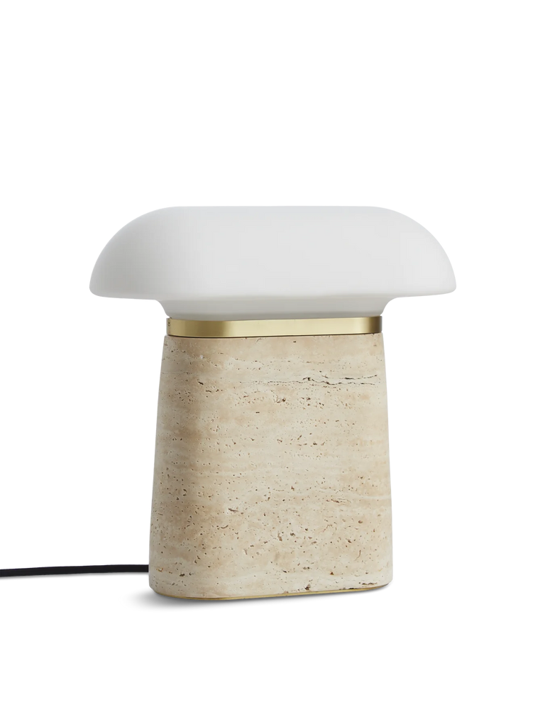 NOVA TABLE LAMP - IVORY TRAVERTINE