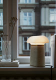 NOVA TABLE LAMP - IVORY TRAVERTINE