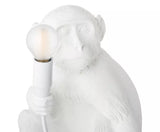 SITTING MONKEY LAMP - WIT